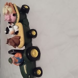 John Deere tractor and farm animals